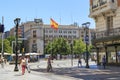 Plaza of Spain in Zaragoza, Spain