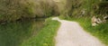 Plazaola Greenway. Plazaola Greenway along the river Larraun, Navarra. Royalty Free Stock Photo