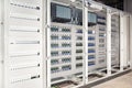 Plc automated system electrical panel board Royalty Free Stock Photo