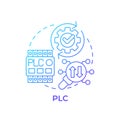 PLC blue gradient concept icon