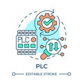 PLC multi color concept icon