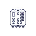 PLC, Programmable logic controller line icon