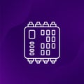 PLC Programmable logic controller line vector icon