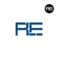 PLE Logo Letter Monogram Design Royalty Free Stock Photo