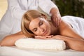 Pleasant back massage Royalty Free Stock Photo