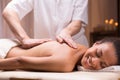 Pleasant back massage Royalty Free Stock Photo