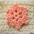 Pleasant Cozy Pink Crochet Snowflake