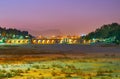 Joui bridge in evening lights, Isfahan, Iran Royalty Free Stock Photo