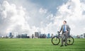 Pleasant man in business suit and tie Royalty Free Stock Photo