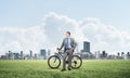 Pleasant man in business suit and tie Royalty Free Stock Photo