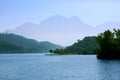 Pleasant scenery of Sun Moon Lake in Taiwan in the morning Royalty Free Stock Photo
