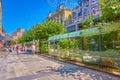 The pleasant walking alley along greenery of summer restaurants on Ekaterinoslavskyi Boulevard, on August 24 in Dnipro