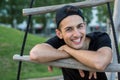 Pleasant young man with a happy smile.