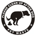 Please clean up after dog, vector, banner