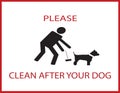 Please clean after your dog