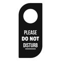 Please do not disturb hanger tag icon, simple style