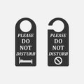 Please Do Not Disturb Hotel Door Hanger Sign.Vector Illustration Royalty Free Stock Photo