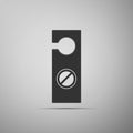 Please do not disturb icon isolated on grey background. Hotel Door Hanger Tags Royalty Free Stock Photo