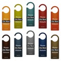 Please do not disturb - multicolored door hanger sign set, template Royalty Free Stock Photo