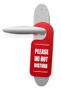 Do Not Disturb Sign Door Handle Royalty Free Stock Photo