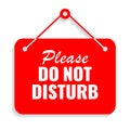 Please do not disturb vector sign Royalty Free Stock Photo