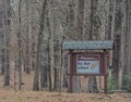 Please Do Not Litter Sign, in Davy Crockett National Forest, Ratcliff, Texas Royalty Free Stock Photo