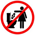 Please Do Not Throw Sanitary Napkins In The Toilet