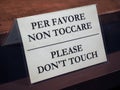 Please don't touch