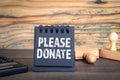 PLEASE DONATE. Charity, help, compassion, empathy and rescue concept Royalty Free Stock Photo