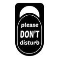 Please dont disturb door tag icon, simple style