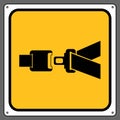 Please fasten your seat belt.sign caution