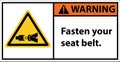 Please fasten your seat belt.sign warning Royalty Free Stock Photo