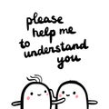 Please help me to understand you hand drawn illustration with cute marshmallow