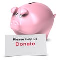 Please help us, donate, Donation concept Royalty Free Stock Photo