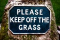 Please keep off the grass Royalty Free Stock Photo