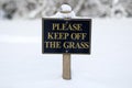 Please keep off the grass sign Royalty Free Stock Photo