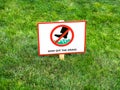 Please keep off the grass sign attention Royalty Free Stock Photo