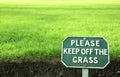 Please keep off the grass Royalty Free Stock Photo