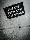 Please keep off the grass sign Royalty Free Stock Photo