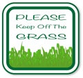 Please Keep Off The Grass Royalty Free Stock Photo