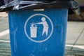 Please litter into bins symbol Royalty Free Stock Photo