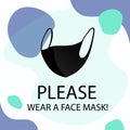 Please put on your mask. Stylish Square Poster