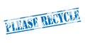 Please Recycle Blue Stamp