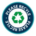 please recycle stamp on white