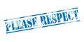 Please respect blue stamp