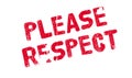 Please Respect rubber stamp