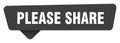 please share black sign isolated on transpatent background. please share sticker Royalty Free Stock Photo