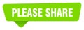 please share green sign isolated on transpatent background. please share sticker Royalty Free Stock Photo