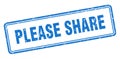 please share stamp. square grunge sign on white background Royalty Free Stock Photo