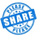 Please share vector stamp Royalty Free Stock Photo